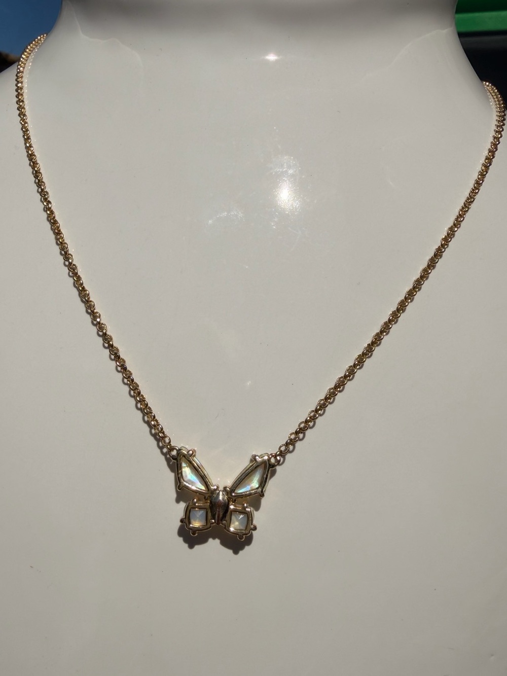 Kendra Scott ‘Bianca Butterfly’ Necklace with Iridescent Stones